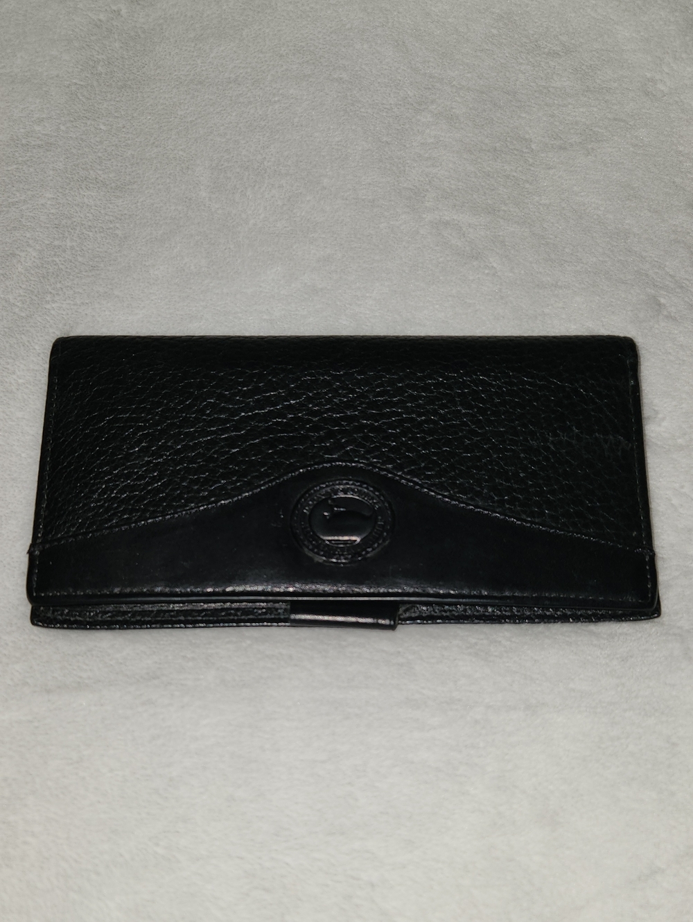 Dooney & Bourke Black Leather Wallet/Checkbook Cover - Picture 1 of 5